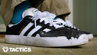 Adidas Gazelle ADV Skate Shoes Wear Test Review  Tactics [upl. by Ahsiekim]