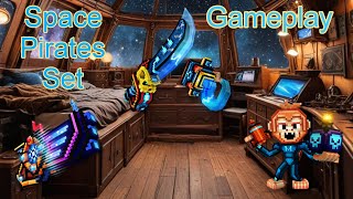 Pixel Gun 3D  Space Pirates Set Gameplay [upl. by Enirehtahc]