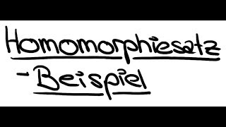 W2V12 Homomorphiesatz  Beispiele [upl. by Monahan]