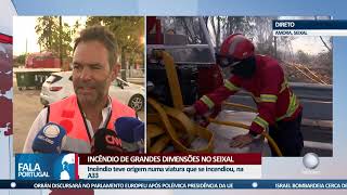 Incêndio de grandes dimensões no Seixal [upl. by Alarise]