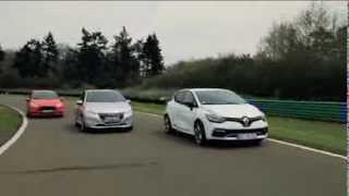 Essai comparatif  Renault Clio RS  Peugeot 208 GTi  Ford Fiesta ST [upl. by Ancilin]