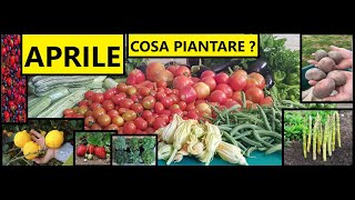 Cosa piantare ad APRILE nellOrto nel Frutteto e in Casa  Tutorial Agricoltura [upl. by Nnayram72]