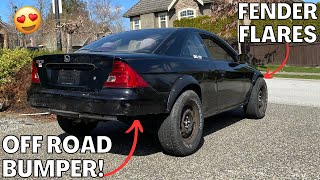 Preparing My CIVIC for OFF ROAD Bumper Chop  Fender Flares [upl. by Linneman]