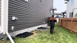 For customers request Cutting egress basement window and installing window wells cover [upl. by Myra]