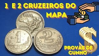 RARÍSSIMAS E VALIOSAS DE 1 E 2 CRUZEIROS DO MAPA QUE PODEM ESTAR NA SUA COLEÇÃO 🤔😃🤑 [upl. by Enilrae412]