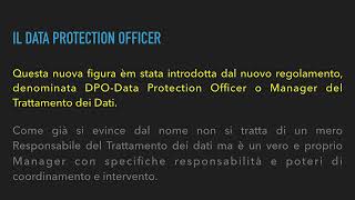 Corso essenziale privacy parte 6Il Data Protection Officer DPO [upl. by Winnah]