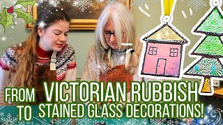 We make stained glass decorations from Victorian rubbish Recycling our Mudlarking finds [upl. by Dowzall]