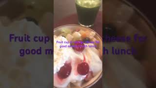 Healthy lunch Green juice and fruit cup アサヒl6q yoontoons chrisleon9769 healthyfood [upl. by Ternan]