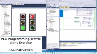 PLC Programming Traffic Light Exercise Using an FAL Instruction [upl. by Gladdie]