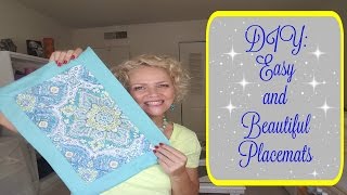 DIY Easy and Beautiful Placemats [upl. by Adnilec859]