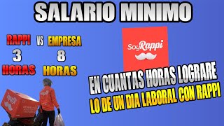 EN CUÁNTO TIEMPO LOGRARÉ GANAR LO DE UN DÍA DEL SALARIO MÍNIMO CON RAPPI [upl. by Oiluj]