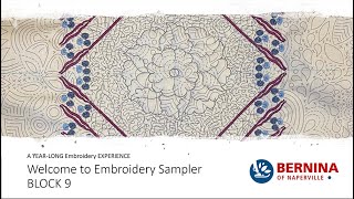 Embroidery Sampler Block9 [upl. by Aurelea]