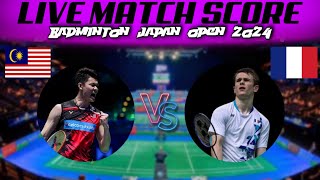 đź”´ Live Badminton Lee Zii Jia vs Alex Lanier  JAPAN OPEN 2024 [upl. by Modla]