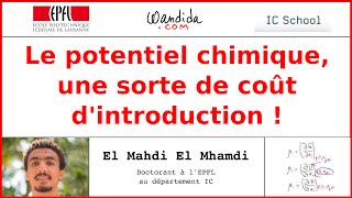 Le potentiel chimique une sorte de coût dintroduction  El Mahdi El Mhamdi [upl. by Eillib]