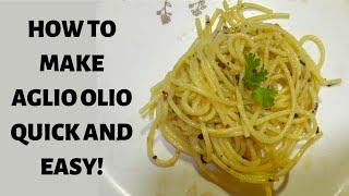 BEST AGLIO OLIO HOW TO MAKEQUICK AND EASY SUPER TASTY [upl. by Ymmor]