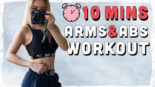 Get Lean and Toned ARMS  10 Mins Arms amp Core Workout [upl. by Crowley436]