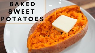 HOW TO BAKE SWEET POTATOES PERFECTLY  BAKED SWEET POTATO RECIPE shorts [upl. by Kloman891]