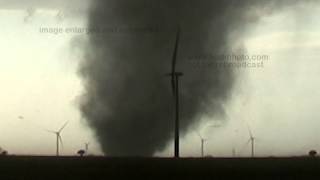 Tornado vs Wind Turbine May 19 2012 Harper County Kansas [upl. by Anerak]