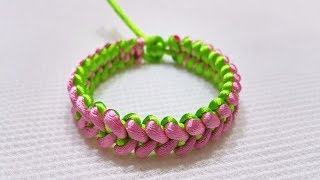 macrame braceletfriendship Bracelets  masha knotssquare knot  handmade kitty [upl. by Ranger]