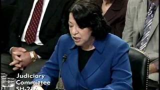 Judge Sotomayors Opening Statement  Senate Confirmation Hearing [upl. by Anewor]