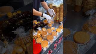 Caramel cookies caramel cookies food streetfood foodshorts dessert delicious [upl. by Lewls344]