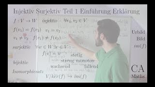 Injektiv Surjektiv Bijektiv Teil 1 Einführung Erklärung Bsp Lineare Algebra Analysis Algebra [upl. by Gerfen807]