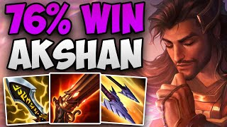 76 AKSHAN WIN RATE IN CHALLENGER  CHALLENGER AKSHAN MID GAMEPLAY  Patch 1411 S14 [upl. by Sherrie228]