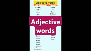 Adjective words basic english english [upl. by Mischa]