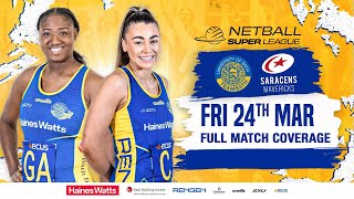 FULL MATCH  Team Bath v Saracens Mavericks  Netball Super League 2023 [upl. by Burris]