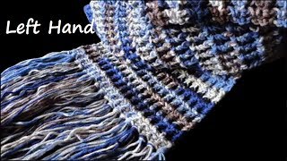 HowTo Crochet Waffle Stitch Scarf  left hand [upl. by Romaine]