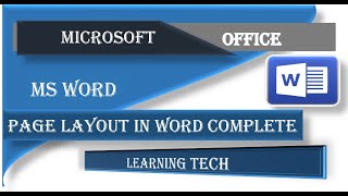 Page Layout Tab in ms word complete tutorial in urdu [upl. by Yekram98]