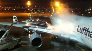 Deicing Airbus A380 Jetliner [upl. by Boor217]