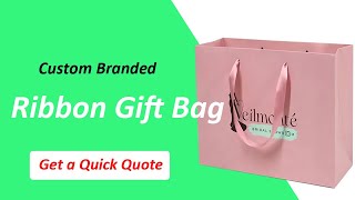 Luxury Custom Branded Paper Gift Bags with Ribbon Handle Sustainable Packaging Solution [upl. by Notxarb]