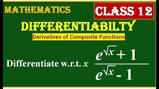 Differentiate wrt x  ex12  1    ex12  1 [upl. by Mumford727]