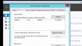 CONFIGURING ISCSI INITIATOR Server 2012R2 [upl. by Noloc]