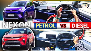 Tata Nexon Facelift Diesel vs Petrol  Mileage  Power  Service Cost  Hindi [upl. by Yelsew]