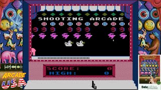 Shooting Arcade Atari 8 bit  Datasoft [upl. by Yltsew]