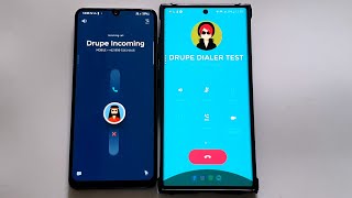 Drupe dialer incomingcalloutgoingcall test at same time [upl. by Nade826]