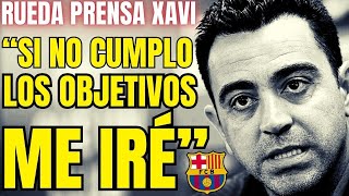 XAVI EN RUEDA DE PRENSA quotSI NO SE CUMPLO LOS OBJETIVOS ME IRÉ A CASAquot  COPA DEL REY [upl. by Klockau]