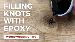 How to fill knots and cracks in wood with epoxy [upl. by Neerac188]