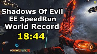 Shadows Of Evil Easter Egg SpeedRun World Record Solo any  1844 [upl. by Theodosia645]