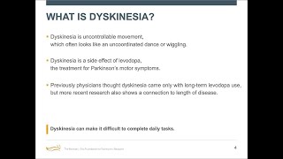 Webinar quotDyskinesia What to Do about Moving Too Muchquot January 2016 [upl. by Yeslehc]