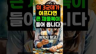 이 3군데가 아프다면 큰 재물복이 들어옵니다 명언 부자 사주팔자 오늘의운세 로또 좋은글 돈 신점 풍수 띠별운세 재물운 [upl. by Mortimer]