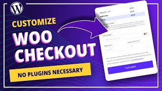 Customize the WooCommerce Checkout  No Plugins Required [upl. by Gereron585]