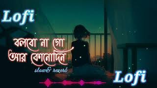 Bolbo Na Go Ar Kono Din  Slowed And Reverb  Baul Sukumar  Bengali Lofi Song lofi bangalilofi [upl. by Grubman223]