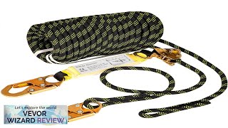 VEVOR Vertical Lifeline Assembly 25 ft Fall Protection Rope Polyester Roofing Rope Review [upl. by Nyla958]