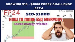 GROWING 10  1000 FOREX CHALLENGE EP24HOW TO MAKE 50 EVERYDAY [upl. by Ardeid451]