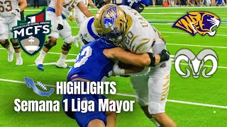 HIGHLIGHTS  Auténticos Tigres UANL vs Borregos MTY  desde Houston  Semana 1 Liga Mayor ONEFA 2023 [upl. by Annael]