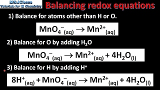 R322 Balancing redox equations in acidic solutions [upl. by Rossie4]