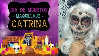 💀 MAQUILLAJE DE CATRINA MEXICANA ORIGINAL 2018 maquillaje para halloween para mujer lindos [upl. by Darum]